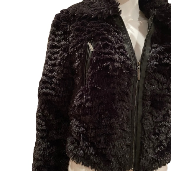 Kenzie Made to Make you Feel Pretty small Faux Fur Teddy Bear Jacket Warm NWOT - Picture 6 of 6